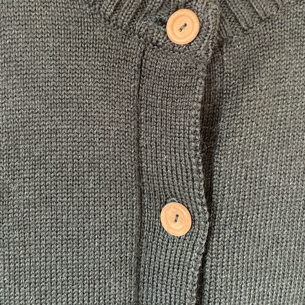 Woolovers | Long Forest Green Wool Waistcoat Sweater Vest | XL - Picture 3 of 10
